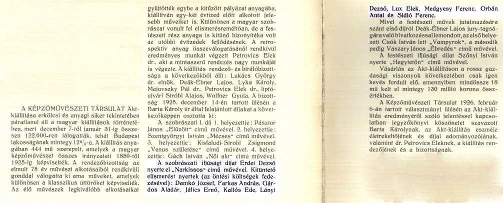 A Magyar K�pz�m�v�szeti T�rsas�g aktki�ll�t�s�r�l