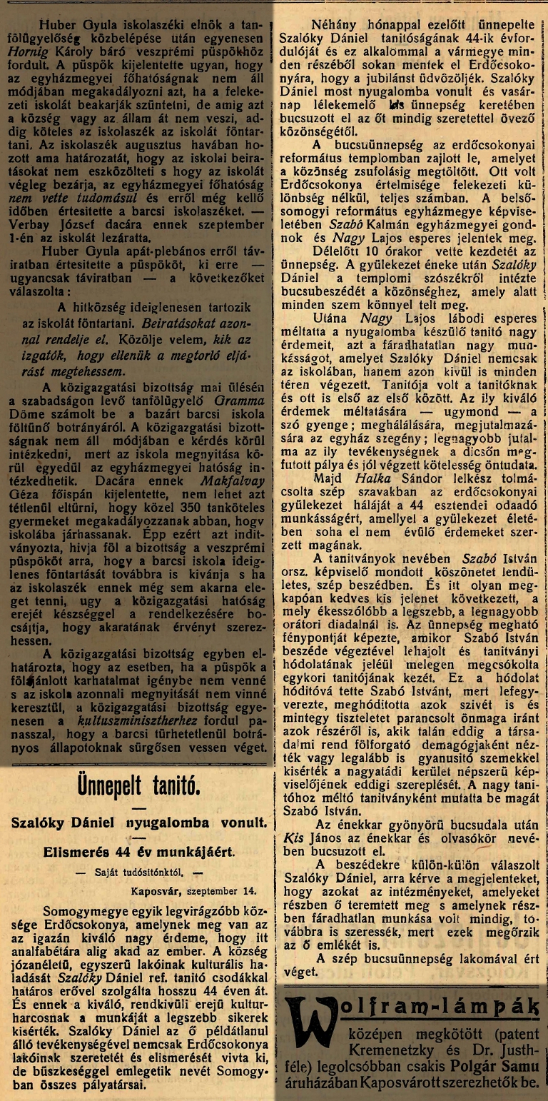 cikk az �nneps�gr�l