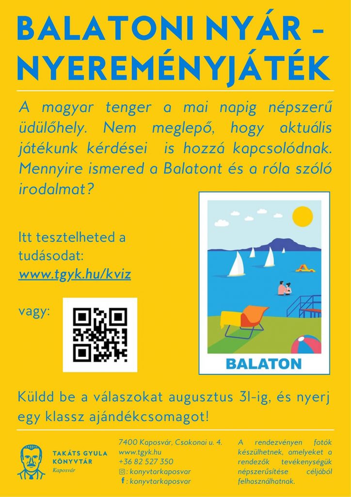 Balatoni nyár - nyereményjáték 2025