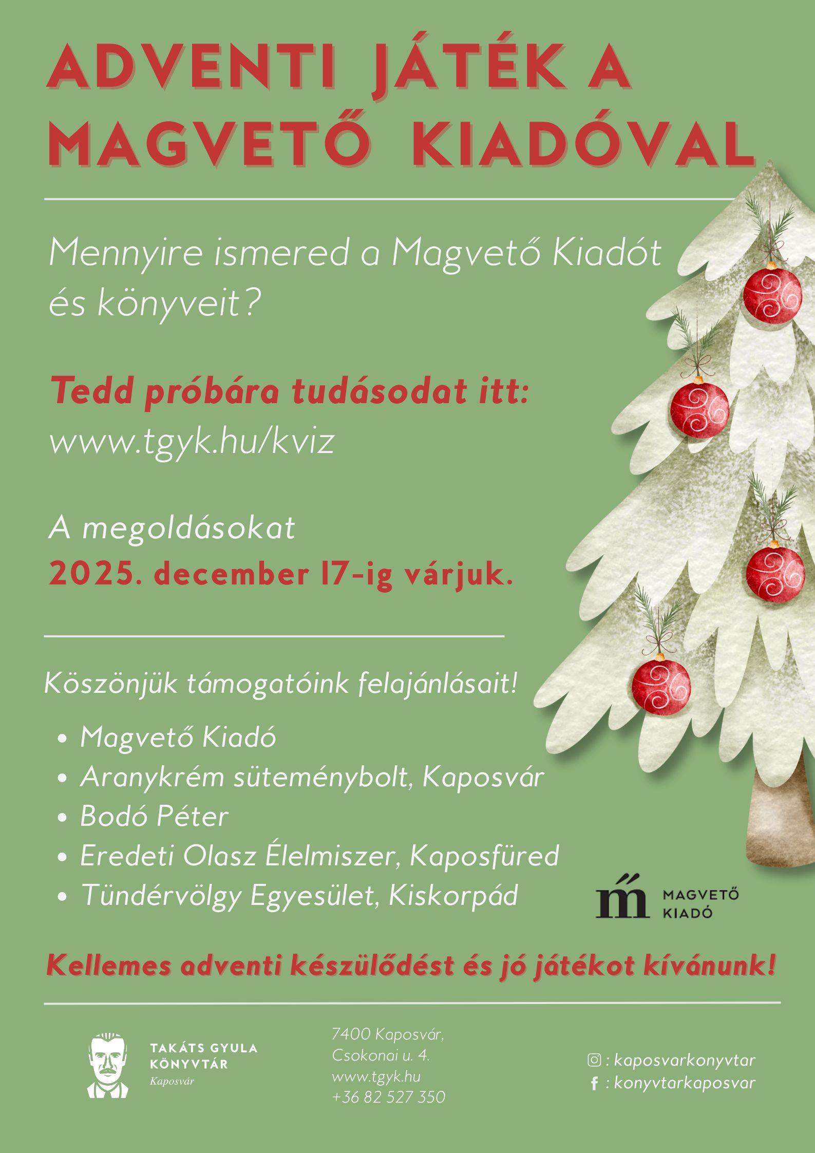 Adventi jatek 2025